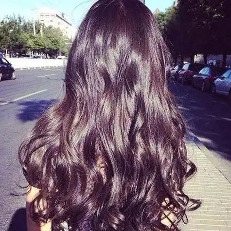 大波浪长发背影头像女生烫大波浪的女孩有多好看