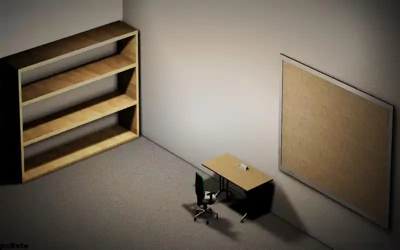 求一张桌面壁纸,模样是一个书房的样子,是自己勾画的, 把图标那些放在