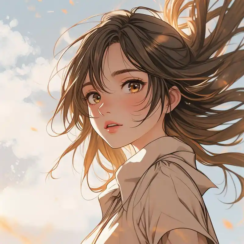 阳光女孩头像,元气满满98