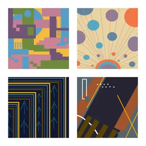 3,色彩的提取和重构作业,提取了不同的颜色构成了江汉路的一些细节