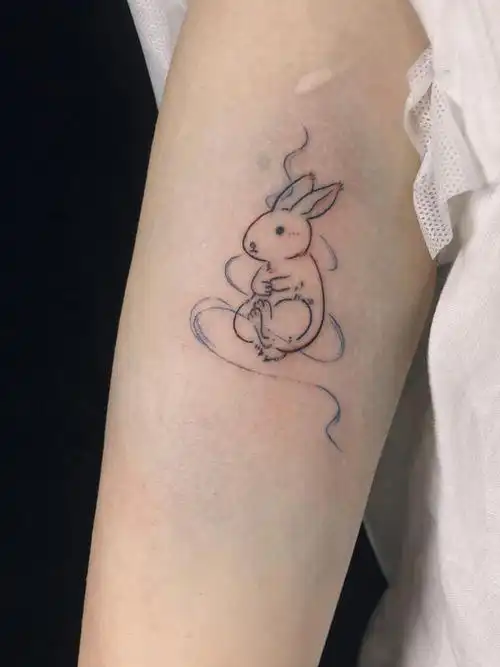 客稿定制兔子_纹身图案手稿图片_辉辉的纹身作品集
