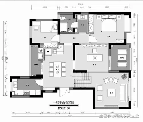 200平米现代风格复式楼复式现代简约家装装修案例效果图