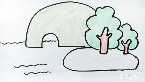 象鼻山简笔画可爱