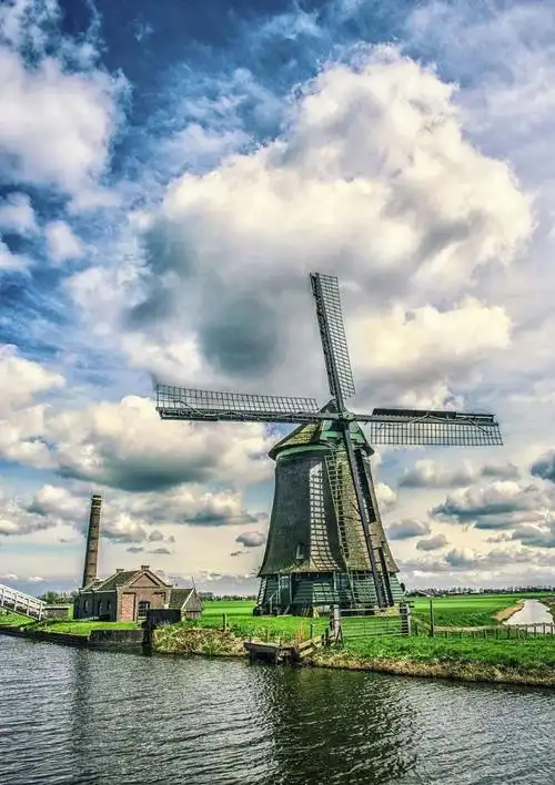 周日蜡笔班——荷兰风车