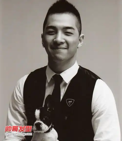 酷炫狂拽的莫西干短发taeyang嘻哈风莫西干发型图片4