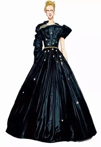 晚礼服 设计手稿