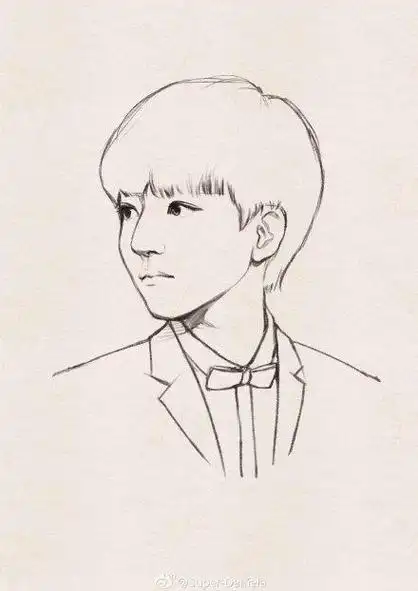 王俊凯简笔画卡通步骤简单