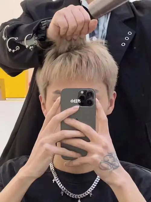 男生染发亚麻灰