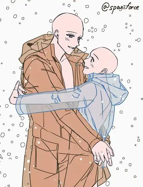 绘画素材,模板,人体,双人互动,姿势参考.