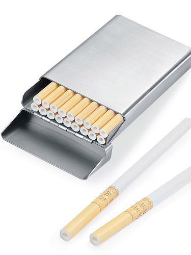 丹麦梵勒不锈钢中支软包细支粗烟香烟盒高档20支装 男女士薄款 便携