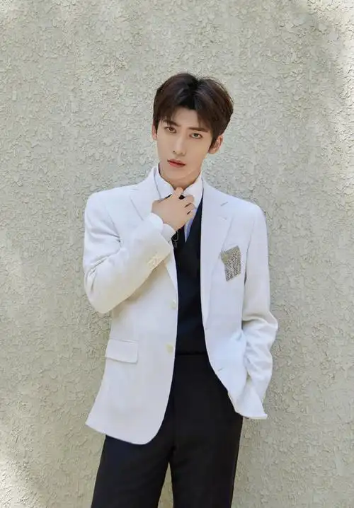 丁泽仁身着白色西装叠穿黑色马甲现身《金曲青春》_高清图集_新浪网