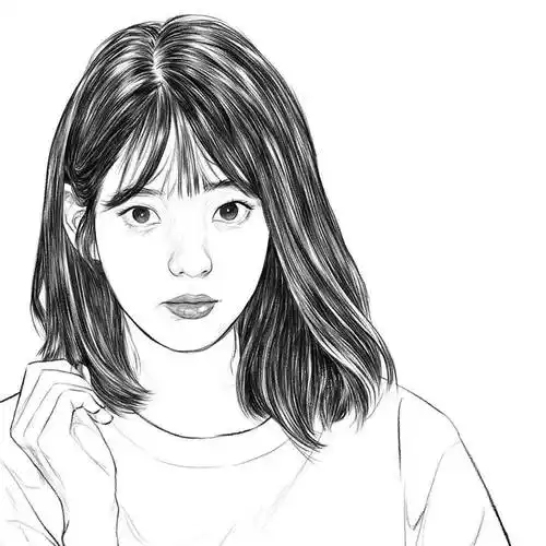 线描女装头像合集,张张精品-抢着临摹!_线条