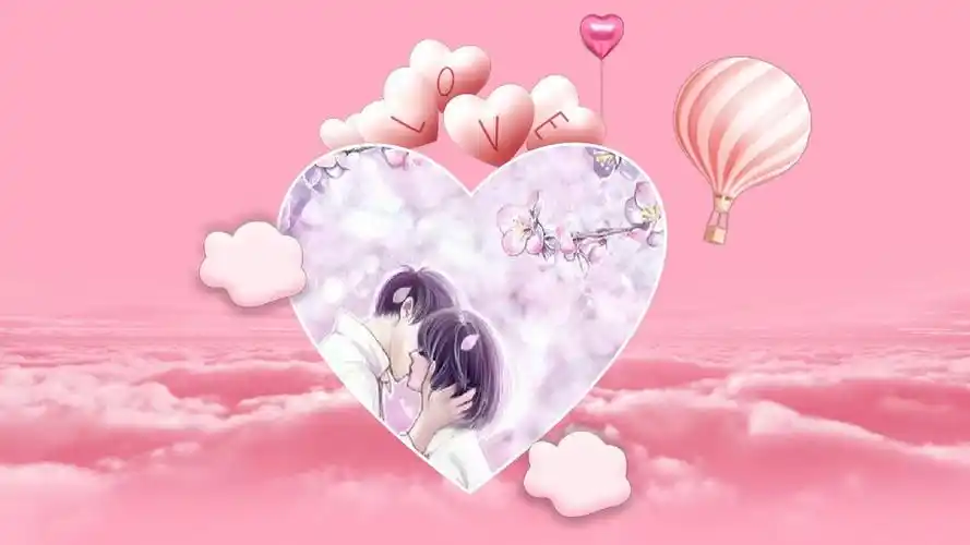 最新告白气球主题浪漫爱情相册ppt