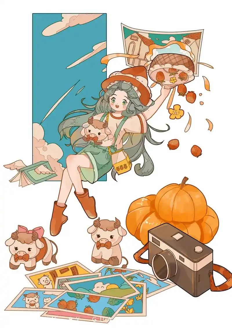 十二生肖拟人【牛】是农场里勤劳的牛牛#插画 #画画 #十二生肖 #原创