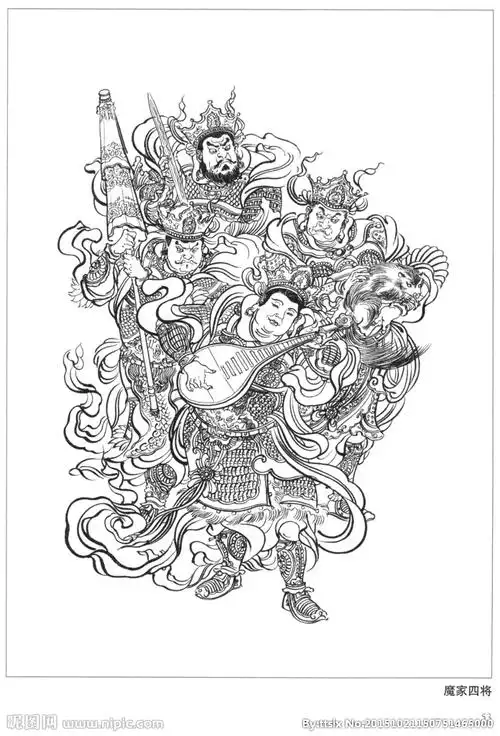魔家四将 四大天王图片