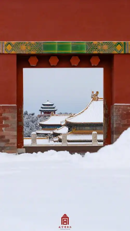 故宫白雪红墙的氛围感##故宫雪景壁纸再上新