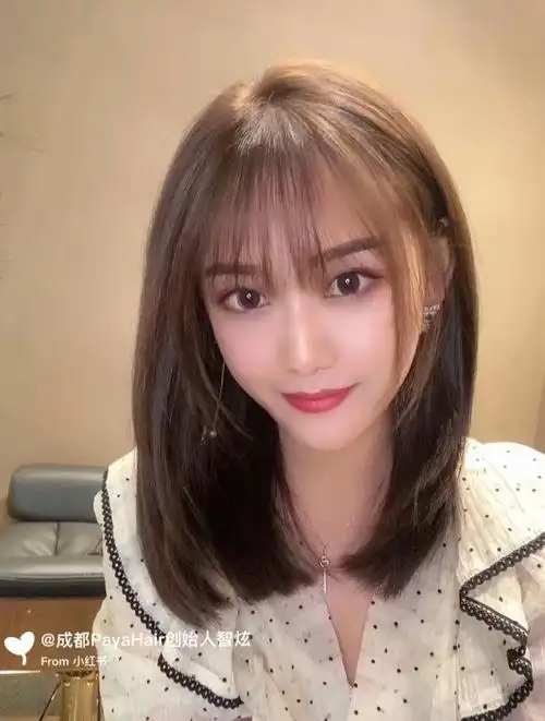 圆脸女生齐肩中长发推荐 减龄初恋头,中长发图片,发型图片