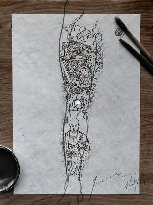 孙悟空花腿手稿设计