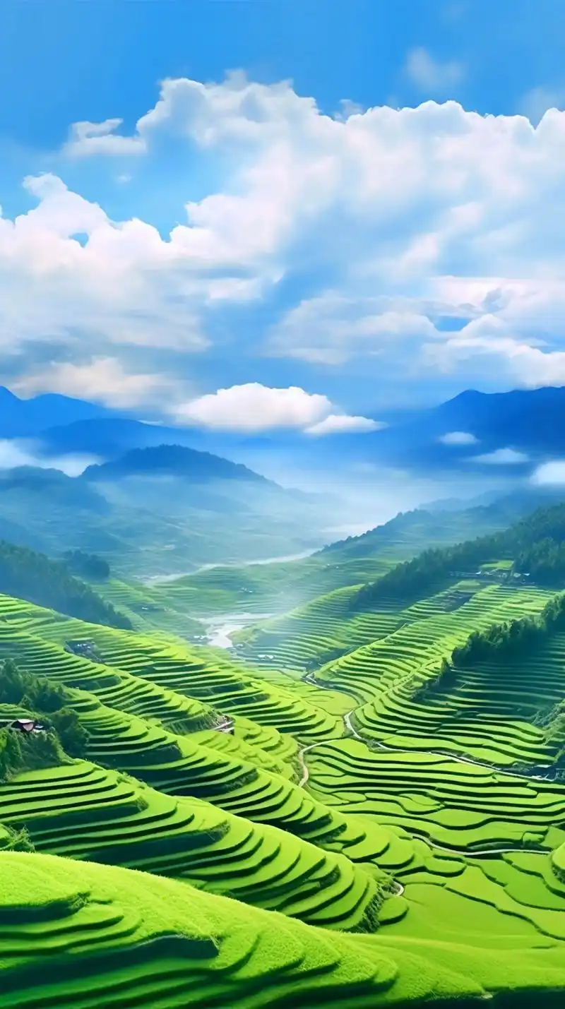 风景如花似画,如痴如醉,蓝天白云.#治愈系风景 #抖音图文来 - 抖音