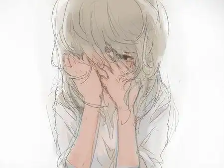 求一张两个动漫少女一哭一笑的图片