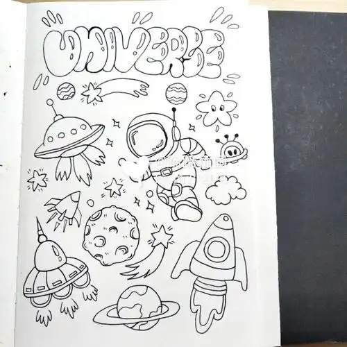 宇宙简笔画图片大全