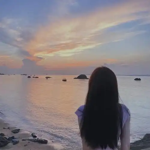 海,背影