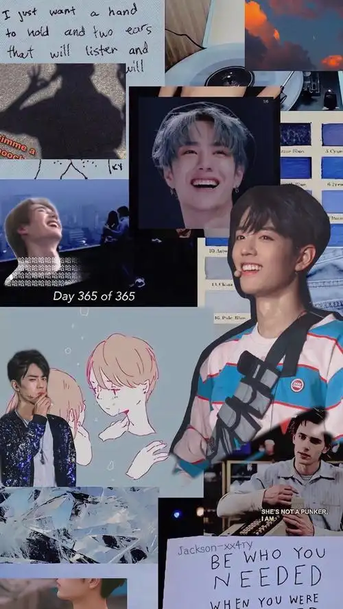 肖战文艺写真拼贴爱豆手机壁纸_明星_手机壁纸下载_美桌网