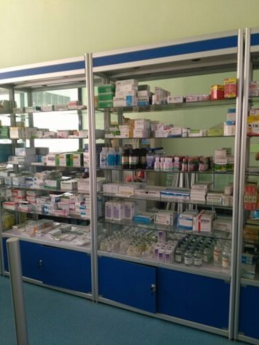 药店西药柜台玻璃展示柜医药诊所货柜药房货架化妆品展柜