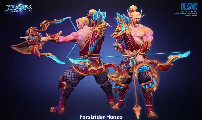 [视频][石榴风暴]风暴英雄皮肤鉴赏30:血精灵半藏,7.25-7.