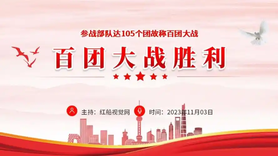 2023学习关于百团大战胜利ppt课件分享