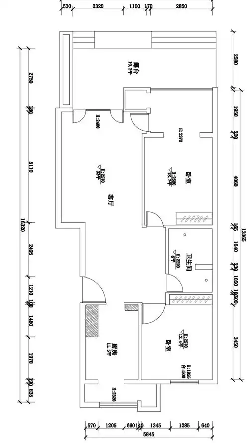 增加一个临时来客的居住房间,平时作为会客室和书房,家中常住人口两