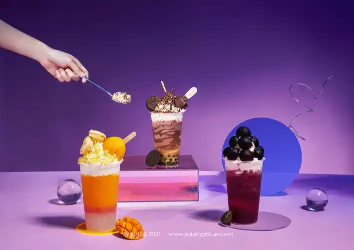 朋克风奶茶拍摄美食摄影静物摄影