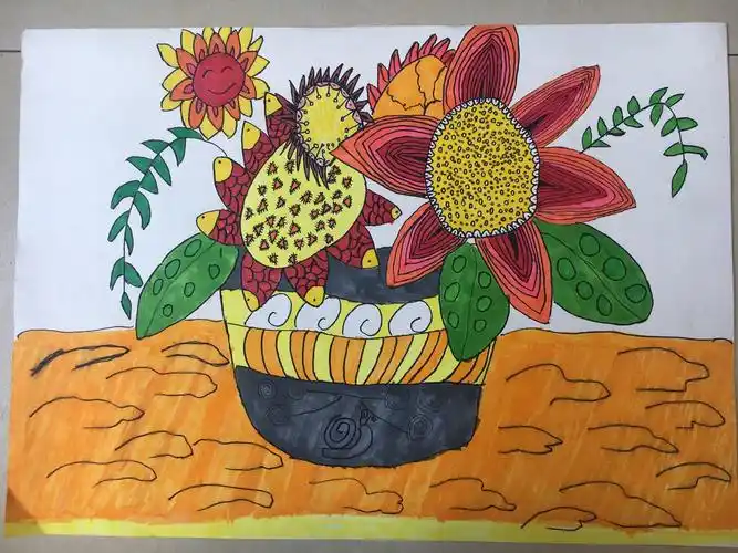 四年级部分作品,(线描画与儿童画相结合的绘画方式)