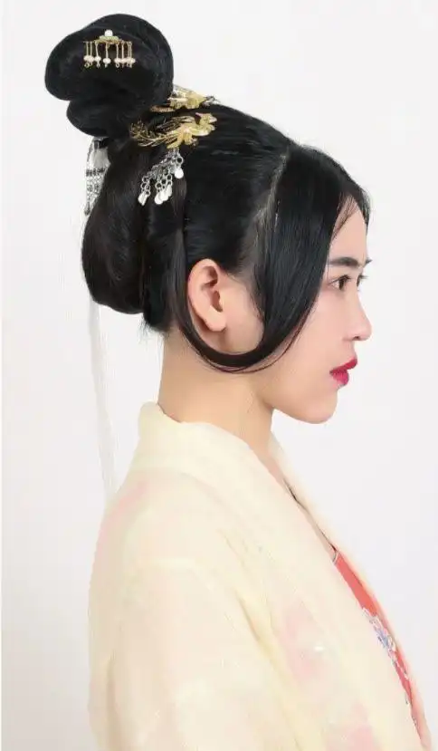 唐风造型:灵蛇髻双垂环盘发|发髻|假发|马尾_网易订阅