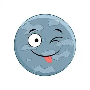 何处秋风悲画扇可爱的卡通水星星球.向量插图在何处分离照片