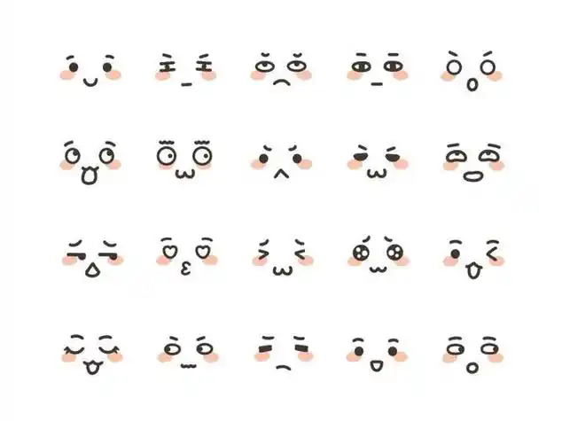 简笔画 q版表情包大全10000例[231p]有关可爱简笔画小表情的内容就