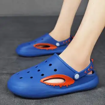 diary凉鞋男夏季外穿防滑休闲开车两用拖鞋男士运动耐磨包头沙滩洞洞