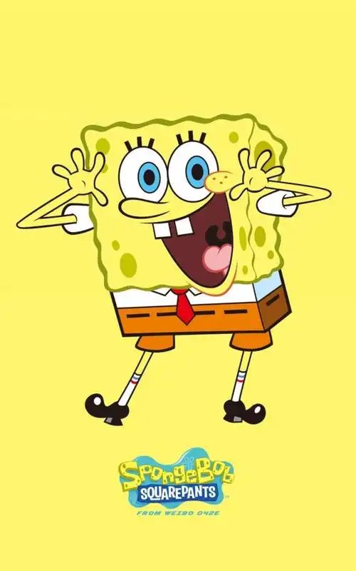 可可爱爱的海绵宝宝元气写真,高清图片,手机锁屏桌面-壁纸族