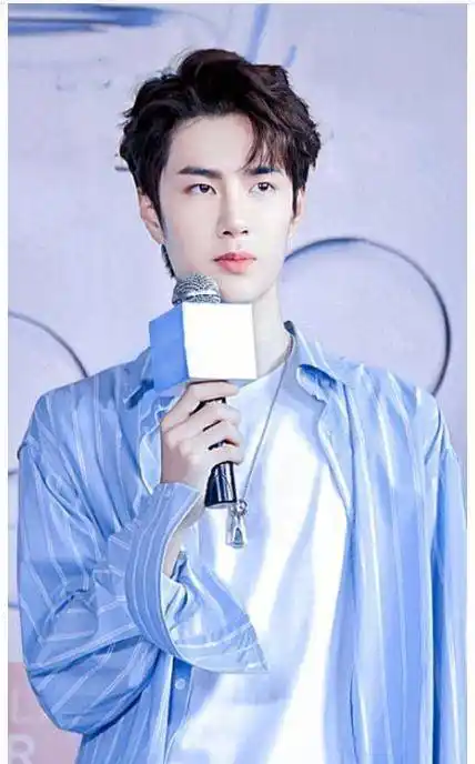 原创王一博清水蓝衬衫打造的文艺男神你若盛开清风自来