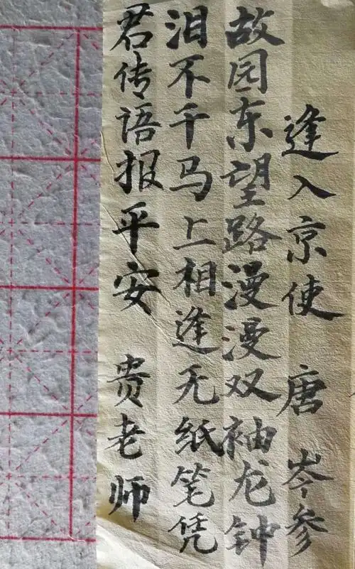 天天练字《逢入京使》