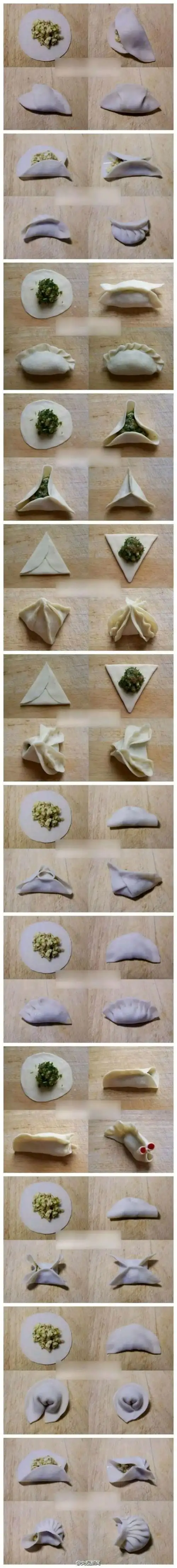 附上各种饺子的包法