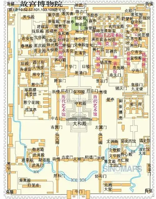 北京故宫导游图