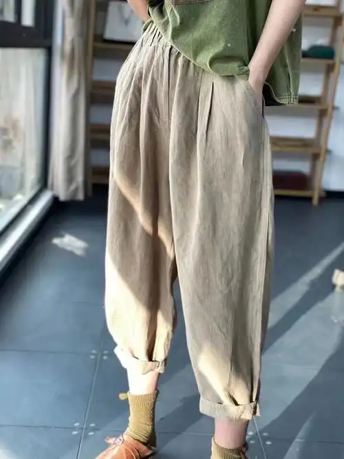 苎麻休闲裤夏季超凉快哦