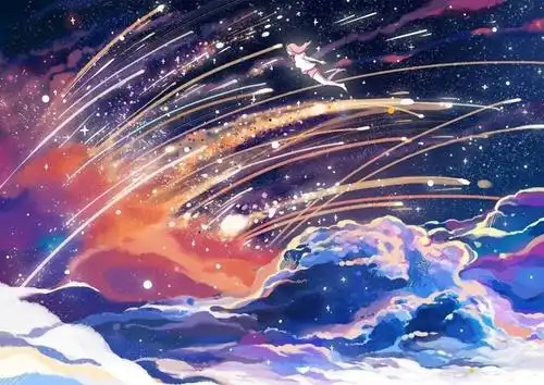 绚烂的宇宙动漫彩绘夸张奇想