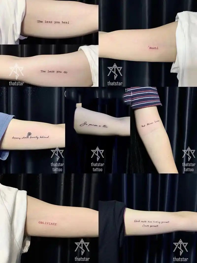 93纹身合集93|手臂内侧3 小字体篇 .