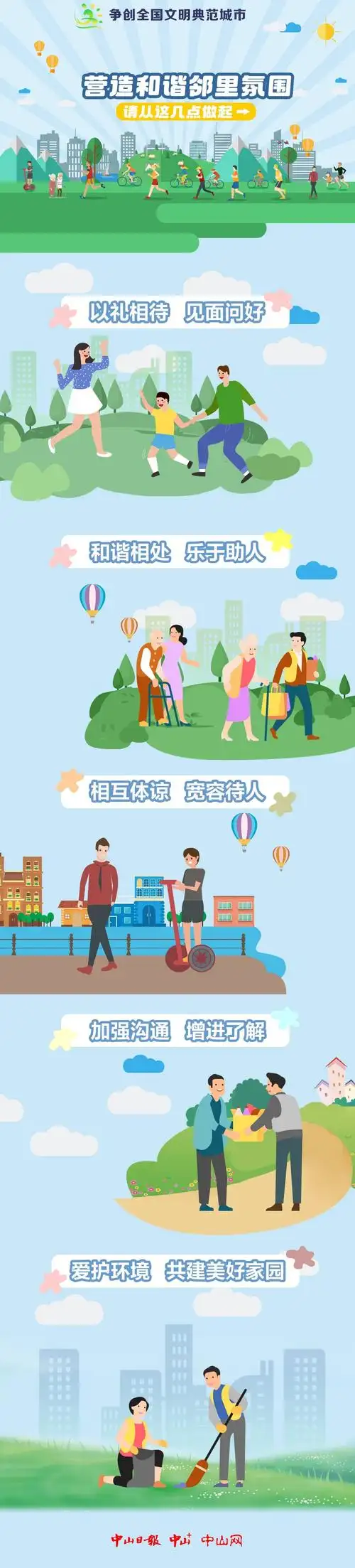 海报| 营造和谐邻里氛围,请从这几点做起→ - 新闻频道 - 中山网