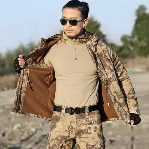 狼石特训保暖中长加厚战加特种兵户外衣男冲锋作训外套