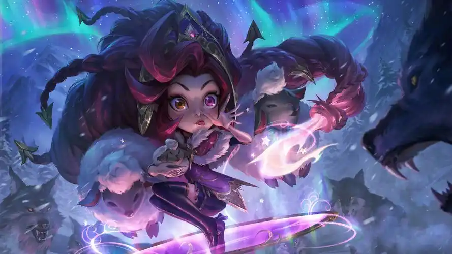 lol英雄联盟 暮光星灵 佐伊 zoe 北极星守望者 4k壁纸 - 子书霁云