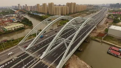 闵行两区的嘉闵高架快速路最北段道路,嘉闵高架路(g2公路-s6公路)段