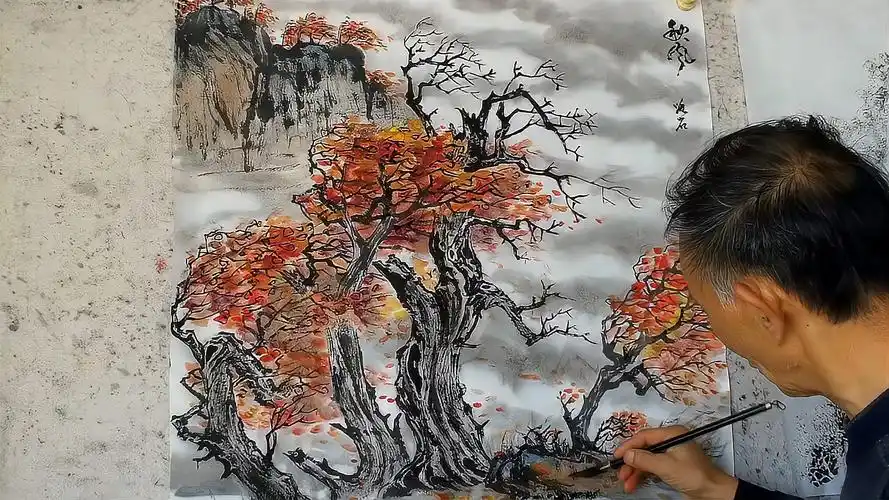 吴作成山水画《秋风》完整版